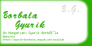 borbala gyurik business card